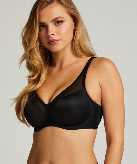 Nina Non-Padded Underwired Minimizer Bra, Black