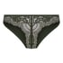 Lace Back Invisible Thong, Green