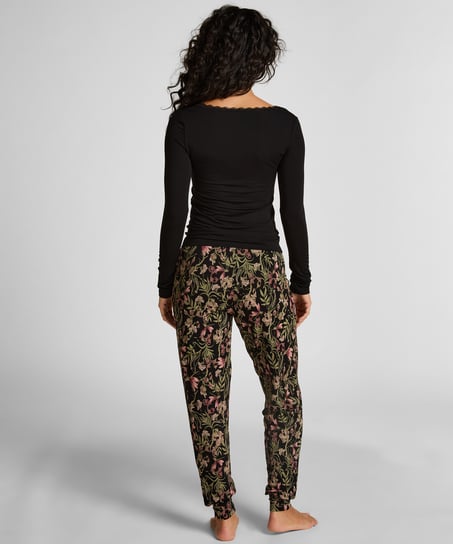 Jersey Pyjama Pants, Black