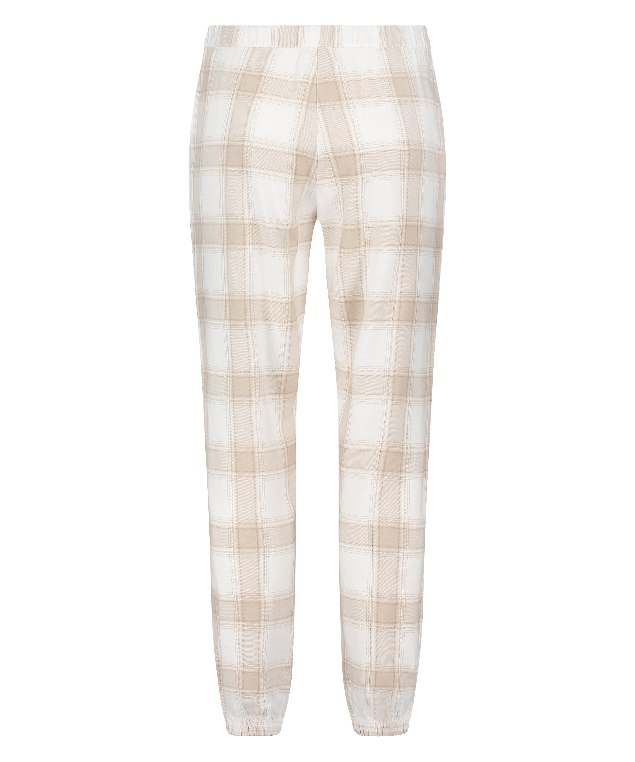 Flannel Pyjama Pants, Beige, main