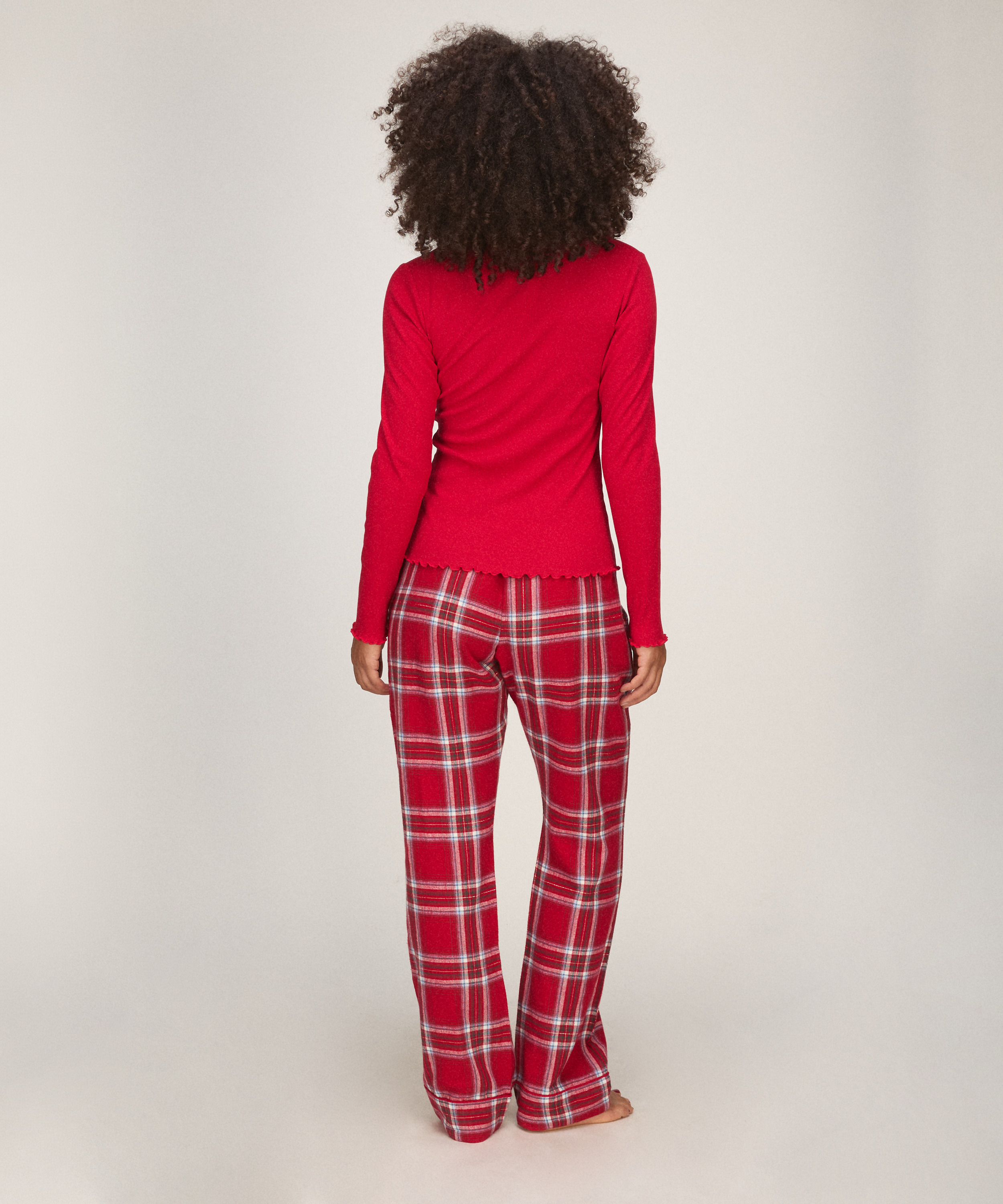 Tall Flannel Pyjama Pants, Red, main