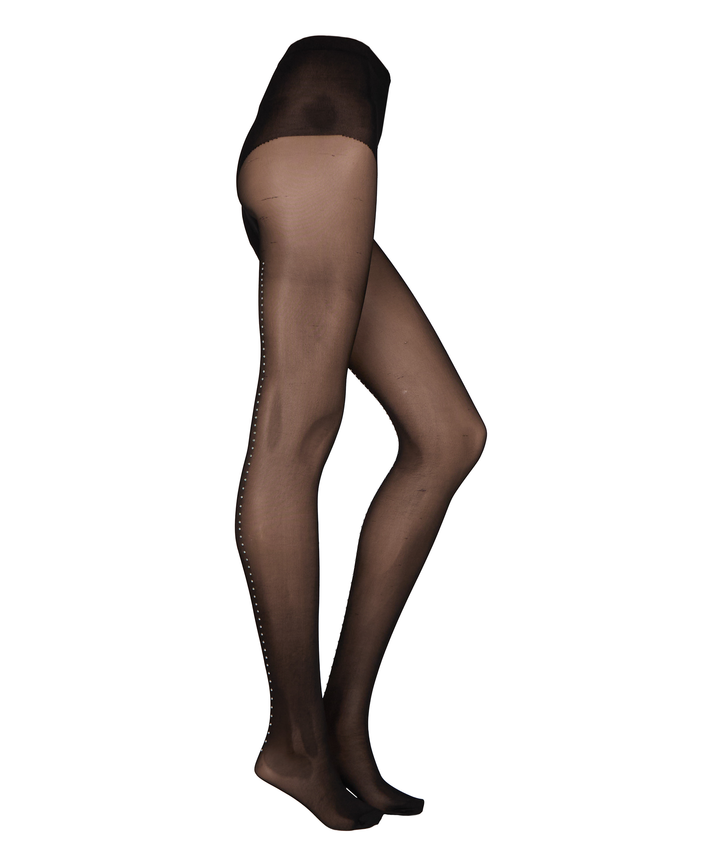 Tight 15 Denier Diamond Backseam, Black, main
