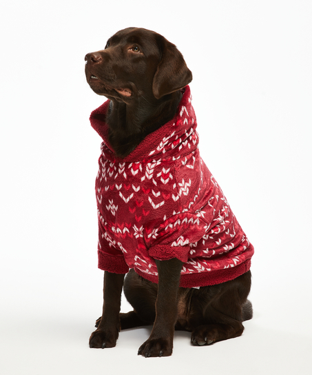 Dog's Fleece Onesie, Red