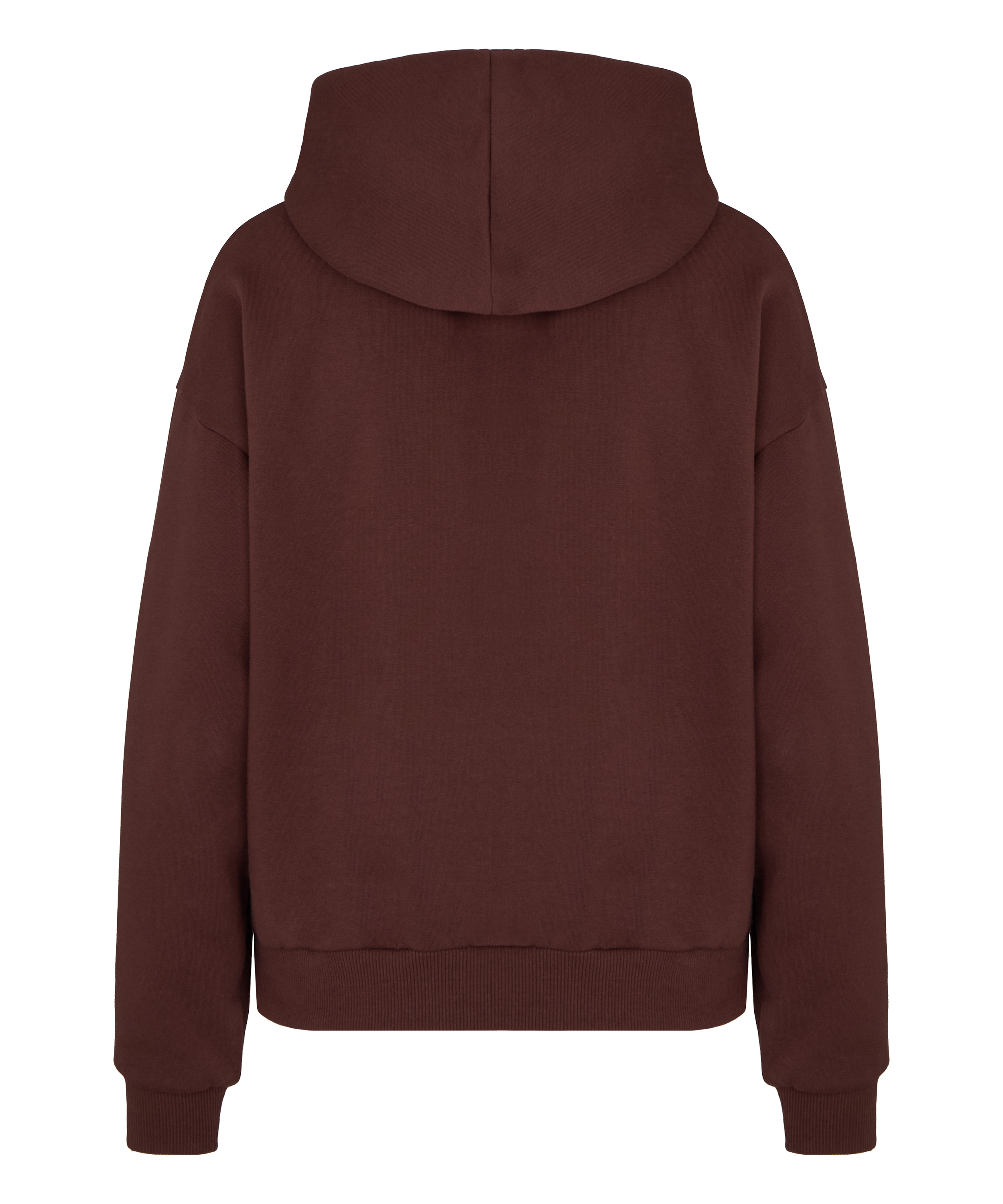 Hoodie brushed sweat, Brown, main