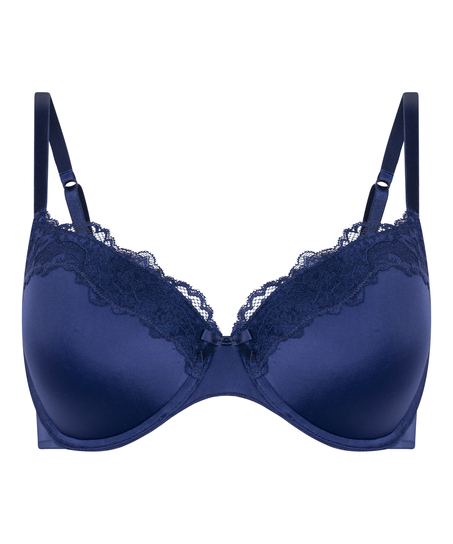 Lace & Shine Padded Underwired Bra, Blue