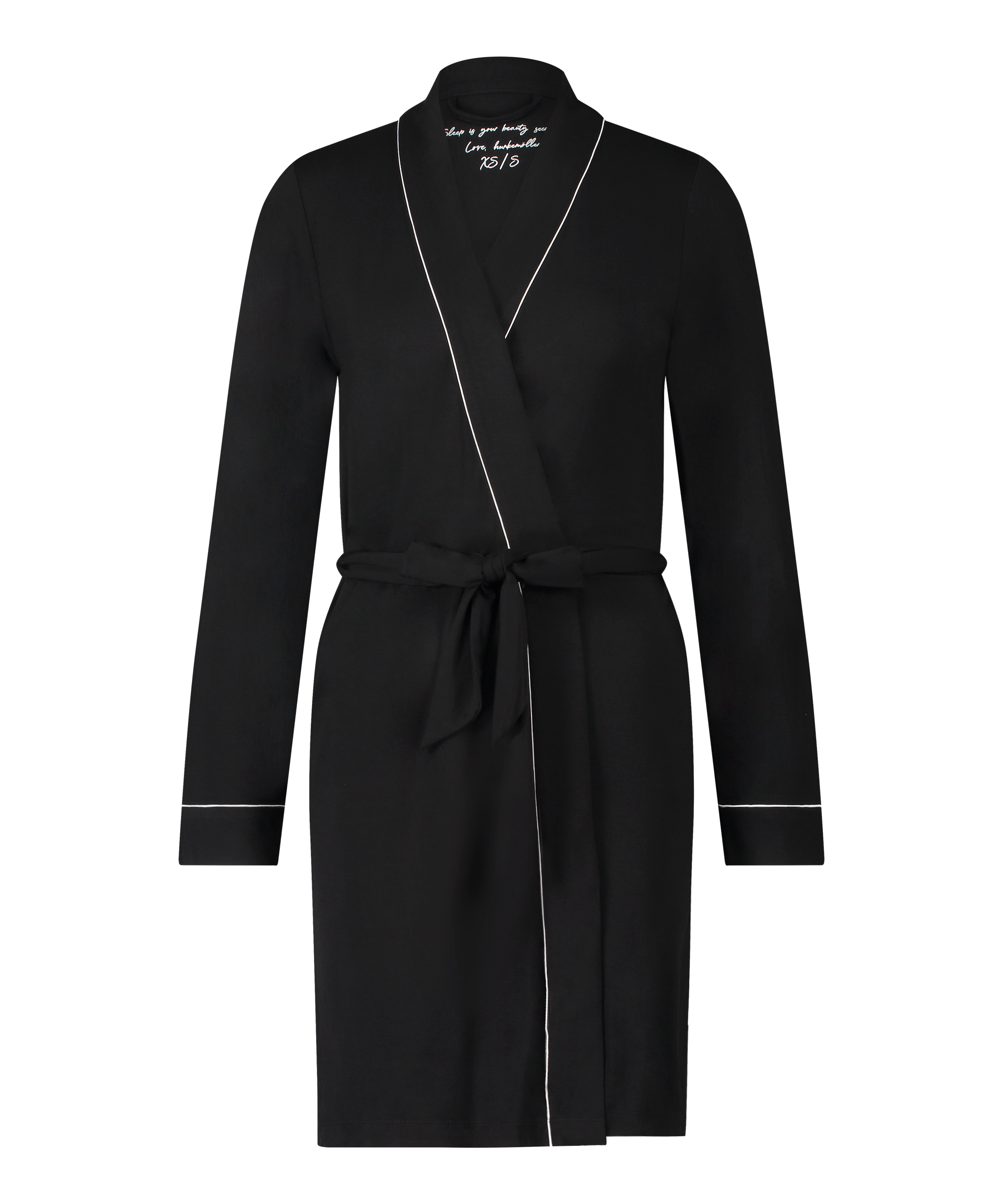 Short Jersey Robe Essentials, Black, main
