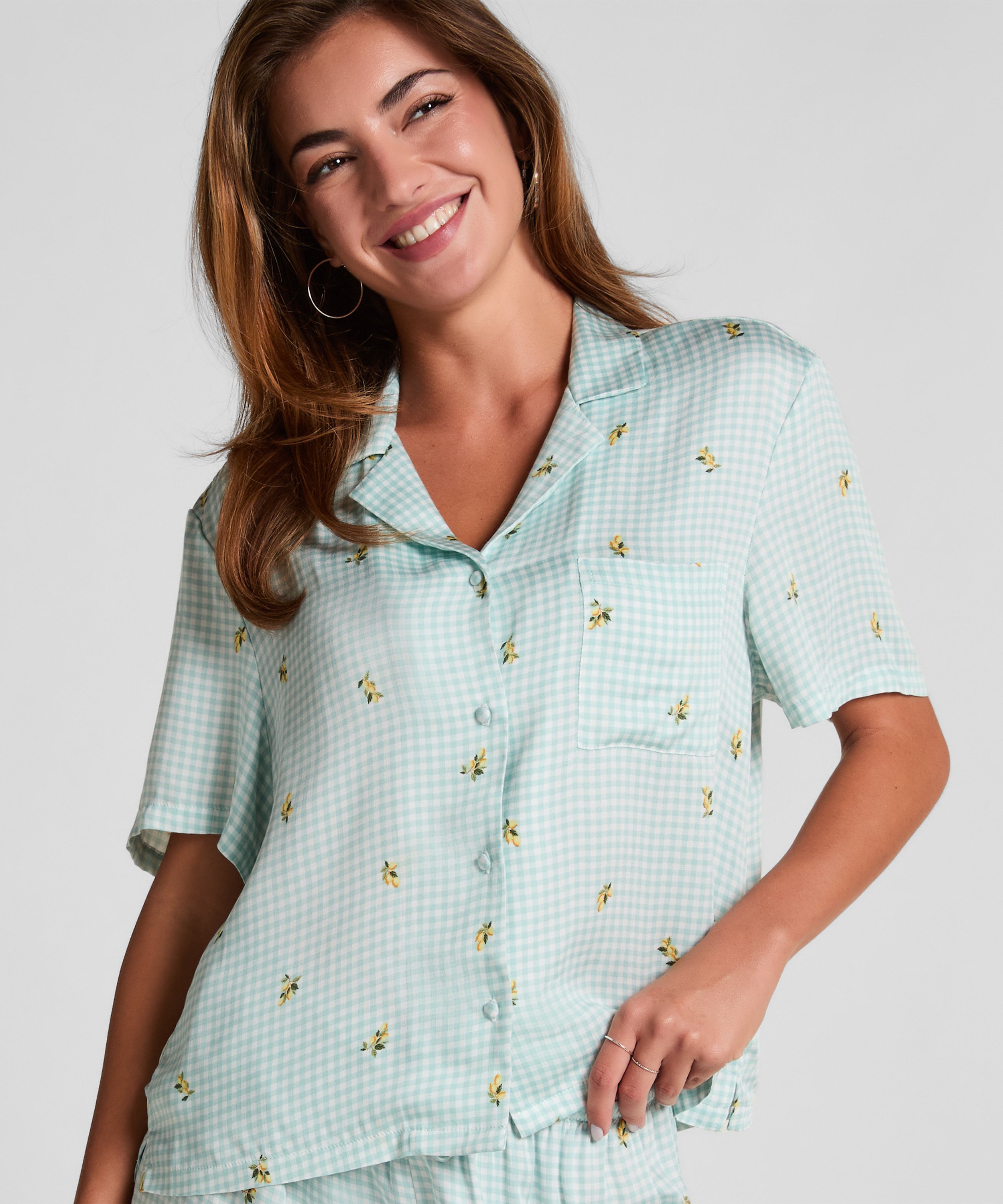Pyjama Top, Green, main
