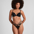 Plunge Padded Underwired Bra, Black