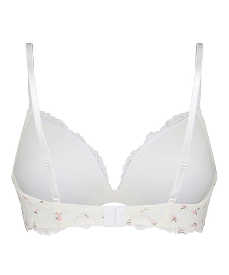Marine Padded Push-Up Underwired Bra, White