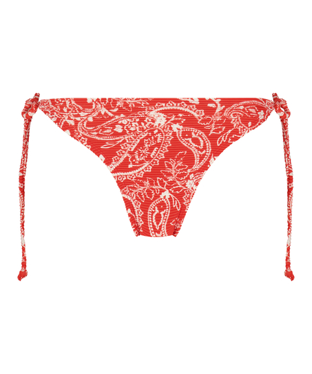 Paisley Brazilian tanga bikini bottoms, Red