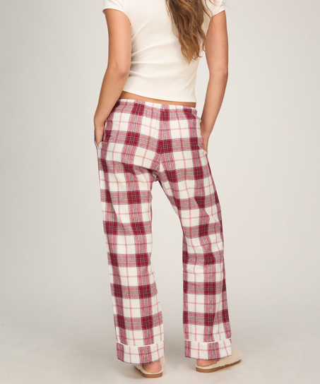 Flannel Pyjama Pants, White
