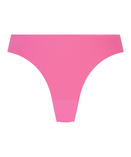 Lace Back Invisible Thong, Pink