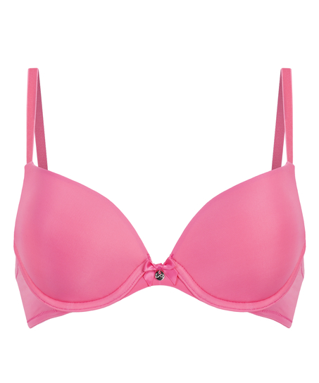 Plunge Padded Underwired Bra, Pink