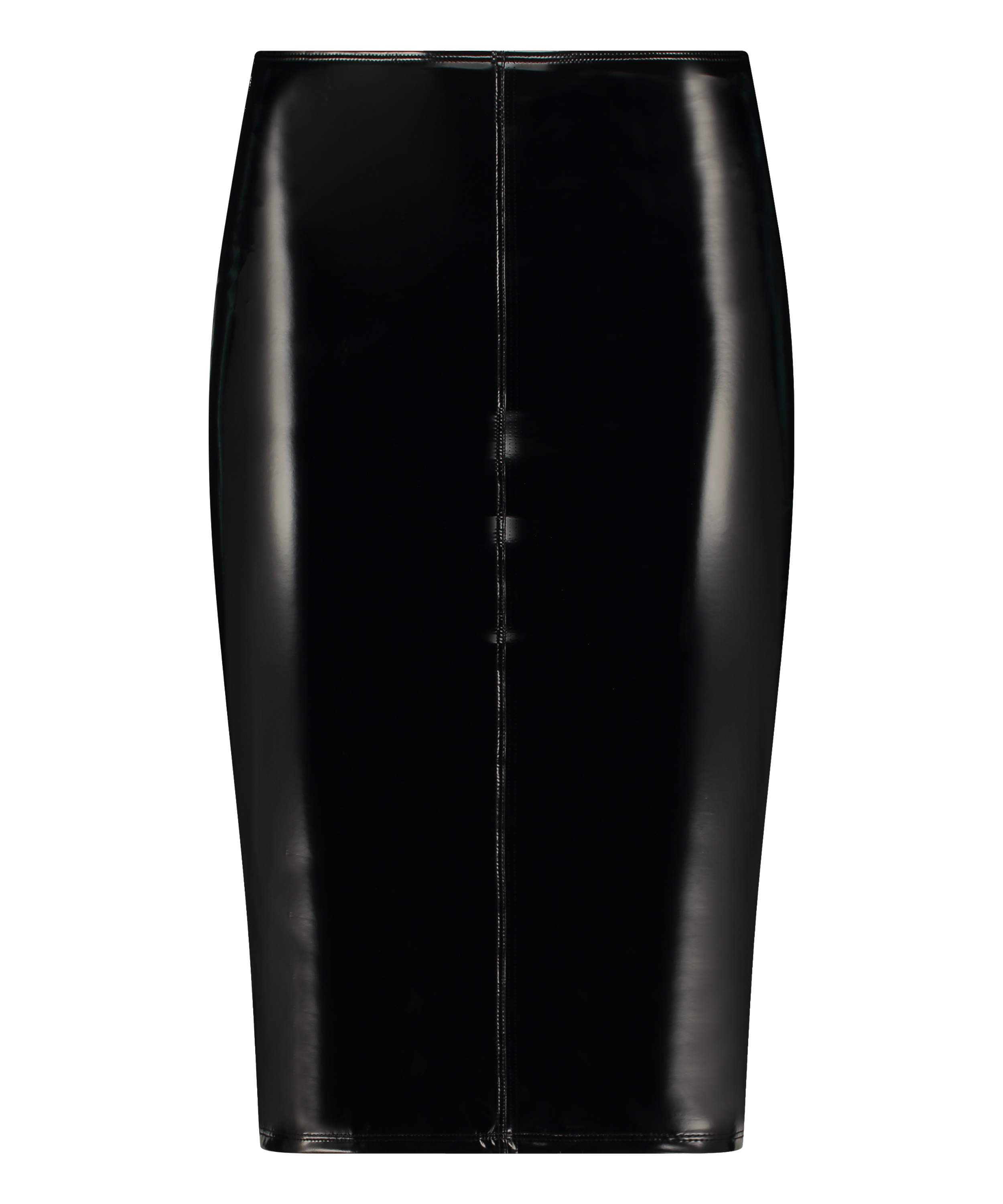 Fake Leather Skirt, Black, main
