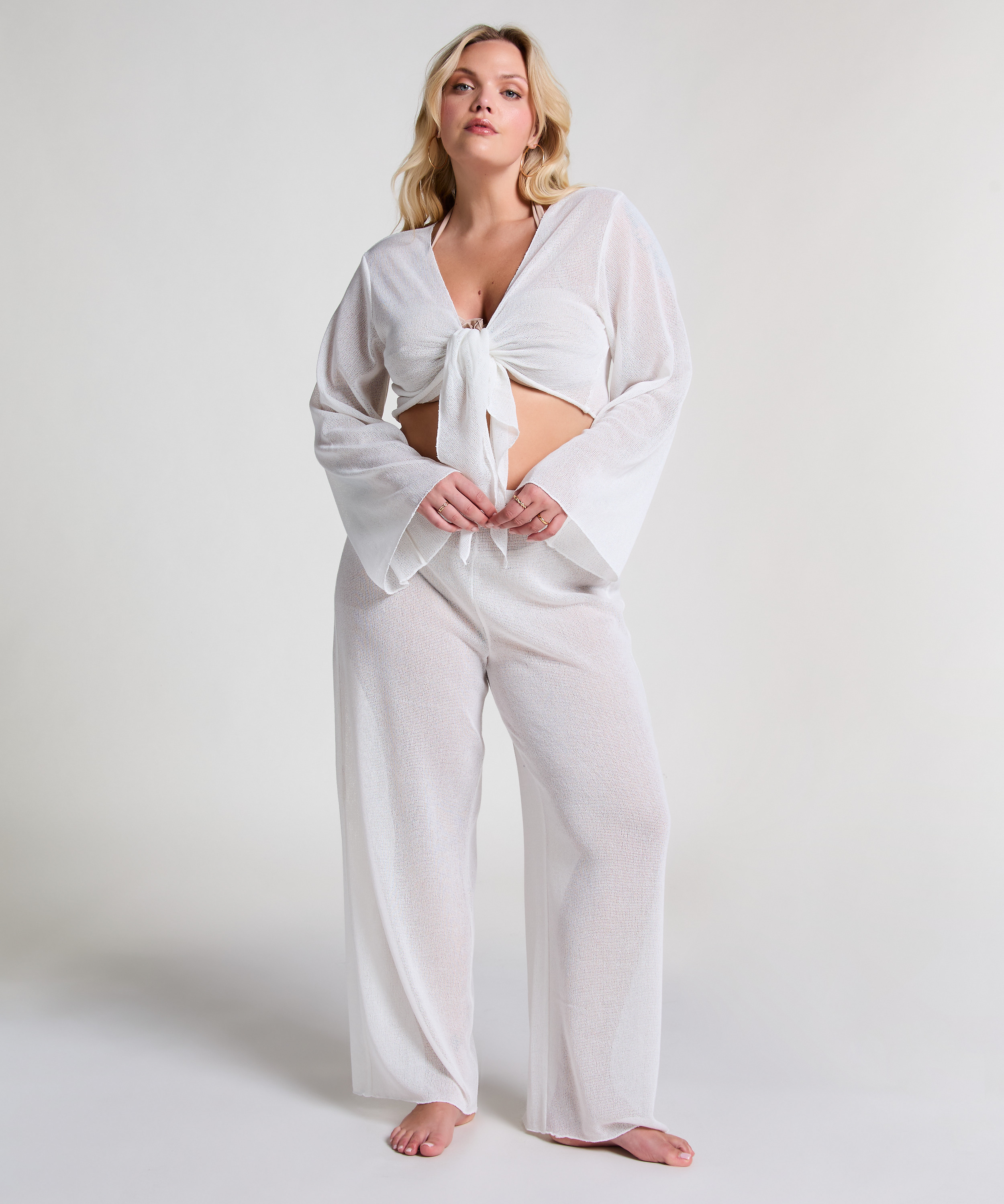 Beach Knit Top, White, main