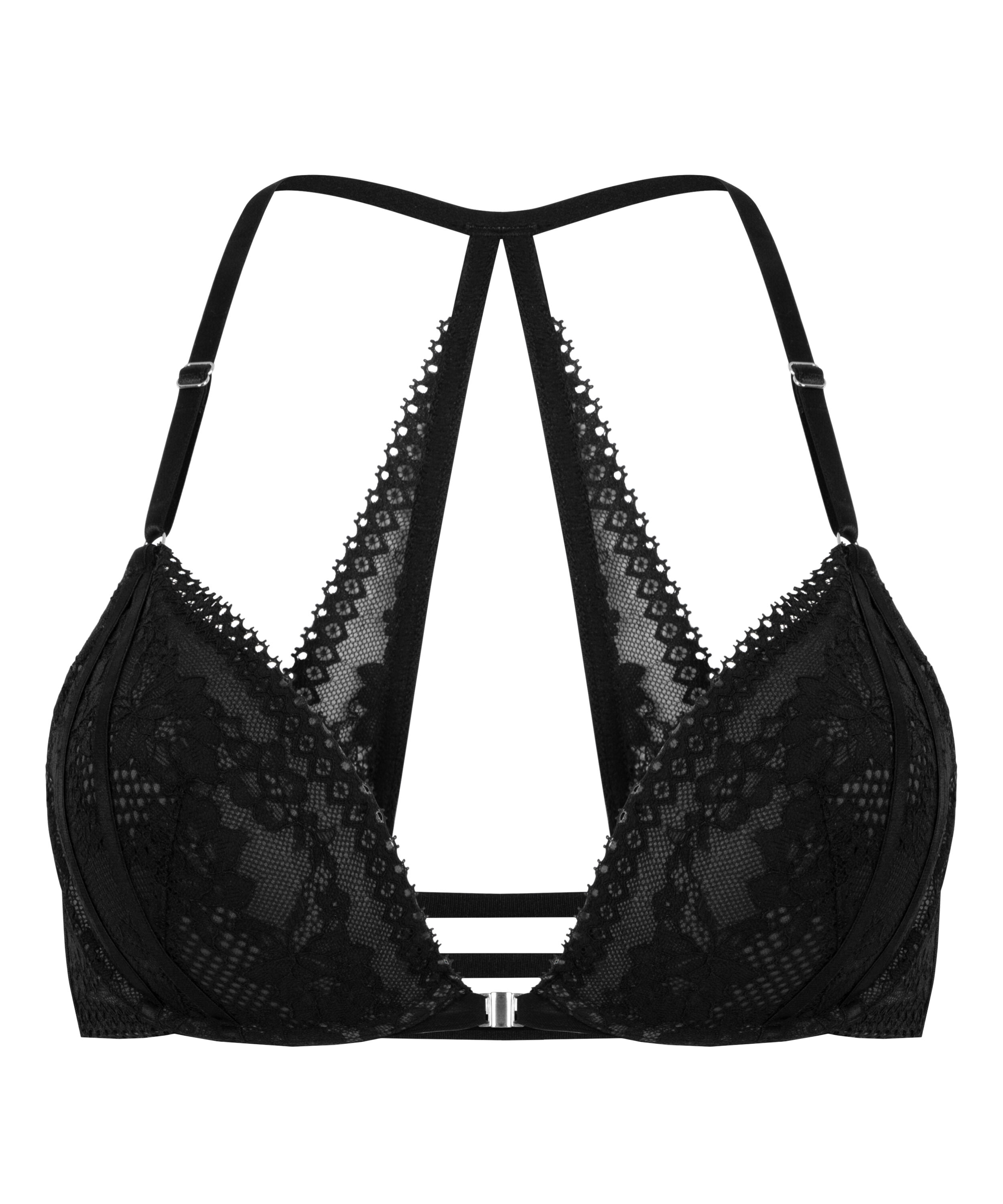 Vera Padded Push-Up Underwired Bra, Black