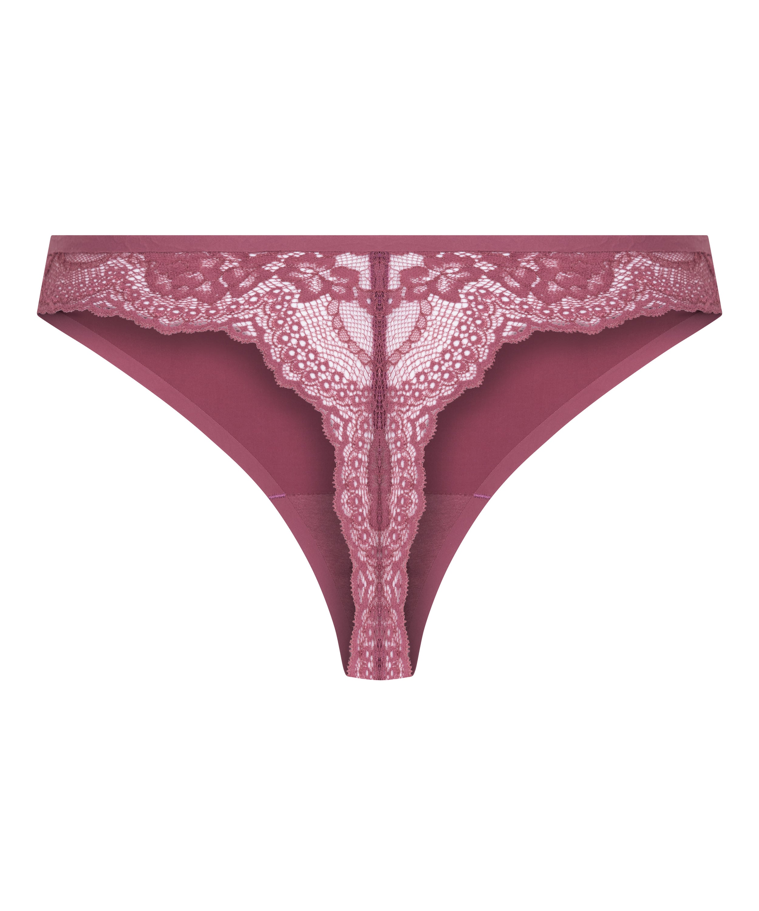 Lace Back Invisible Thong, Purple, main