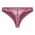Lace Back Invisible Thong, Purple