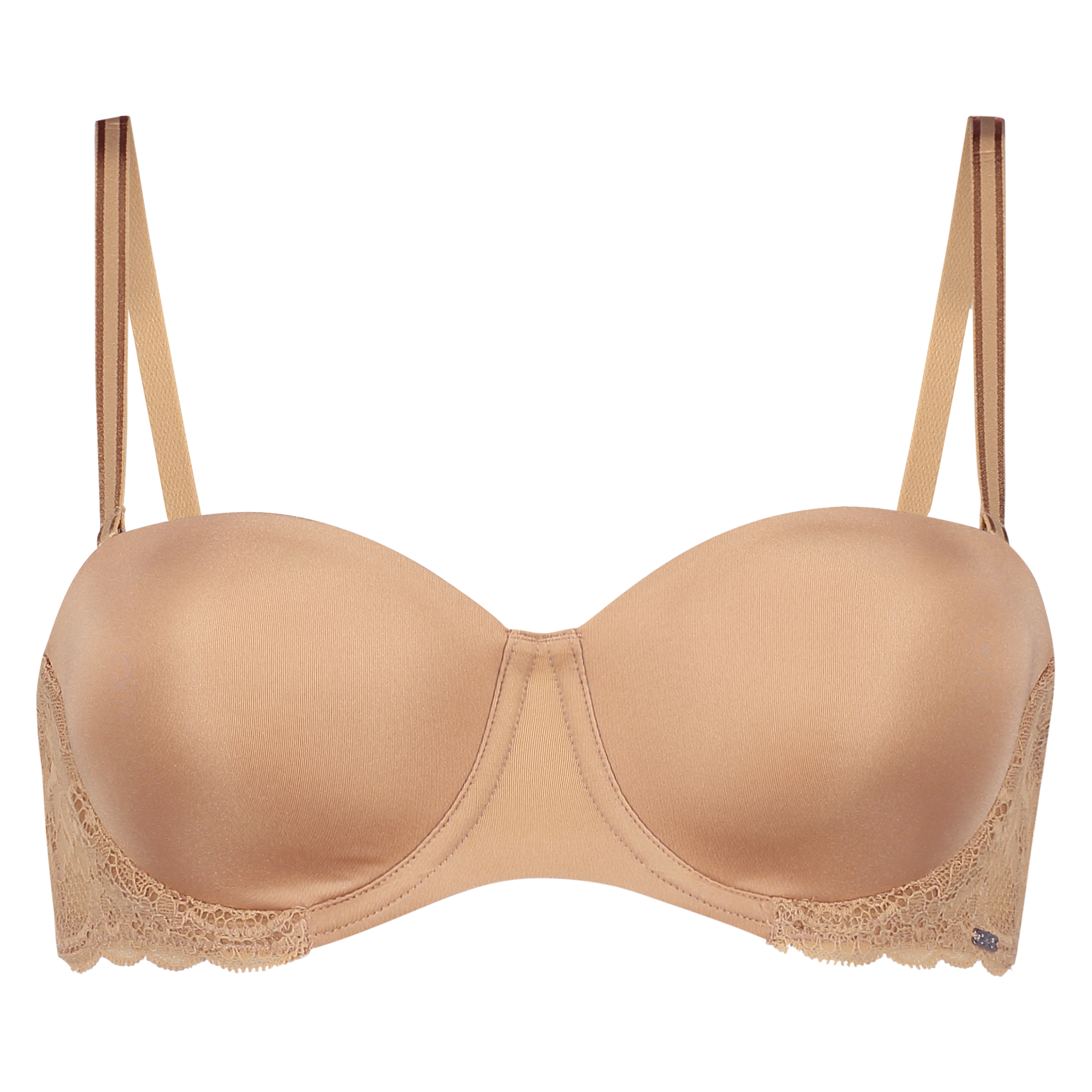 Angie Padded Strapless Underwired Bra, Beige, main