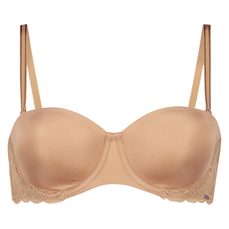 Angie Padded Strapless Underwired Bra, Beige