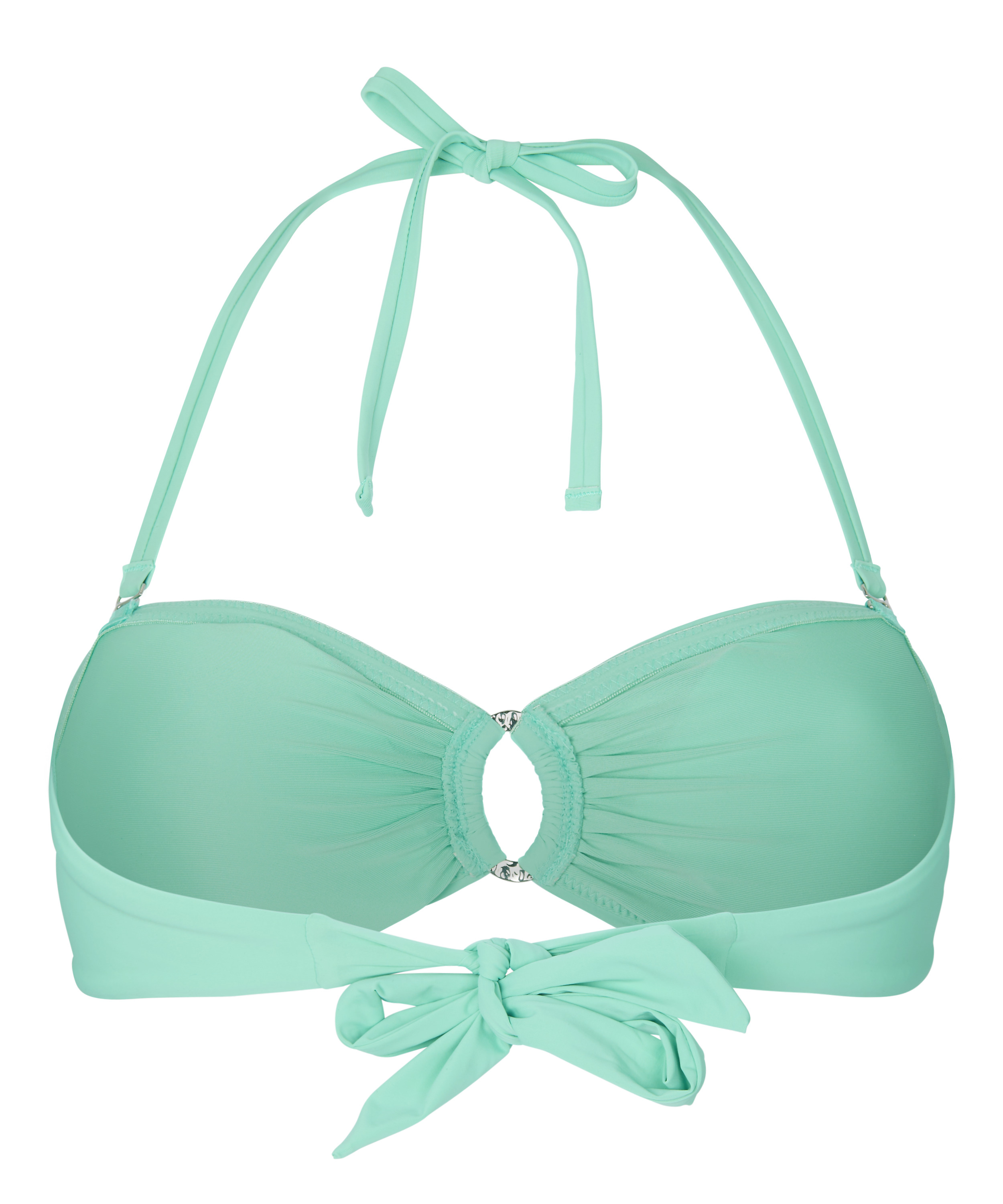 Luxe Bandeau Bikini Top, Green, main