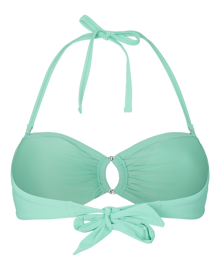 Luxe Bandeau Bikini Top, Green
