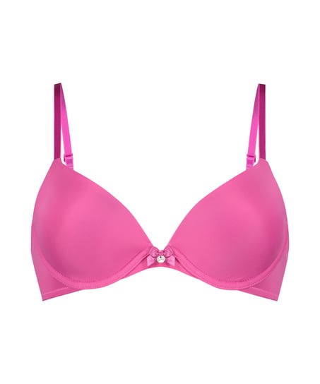 Plunge Padded Underwired Bra, Pink