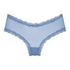 V-shaped Brazilian knickers mesh, Blue
