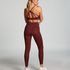 HKMX Crossed High Waisted Leggings, Red