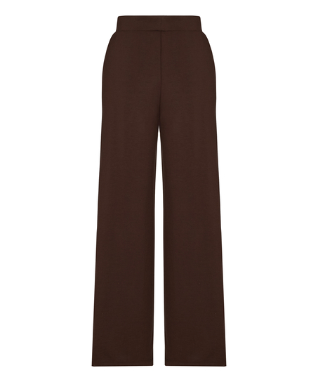Pant viscose wide leg, Brown