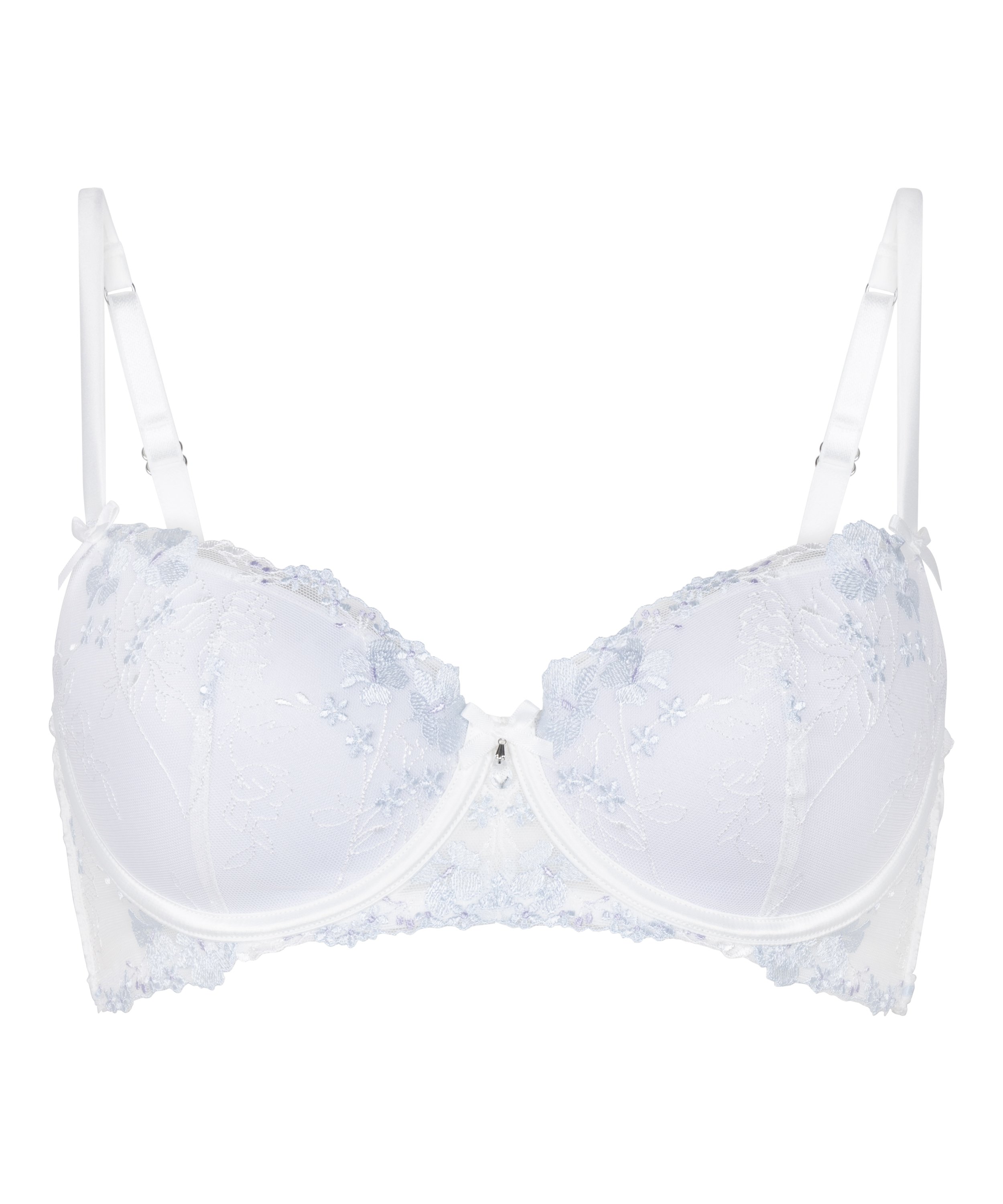 Peonie Padded Underwired Bra, White, main