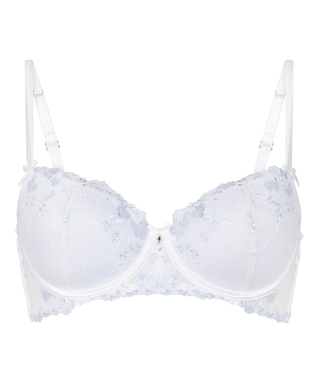 Peonie Padded Underwired Bra, White