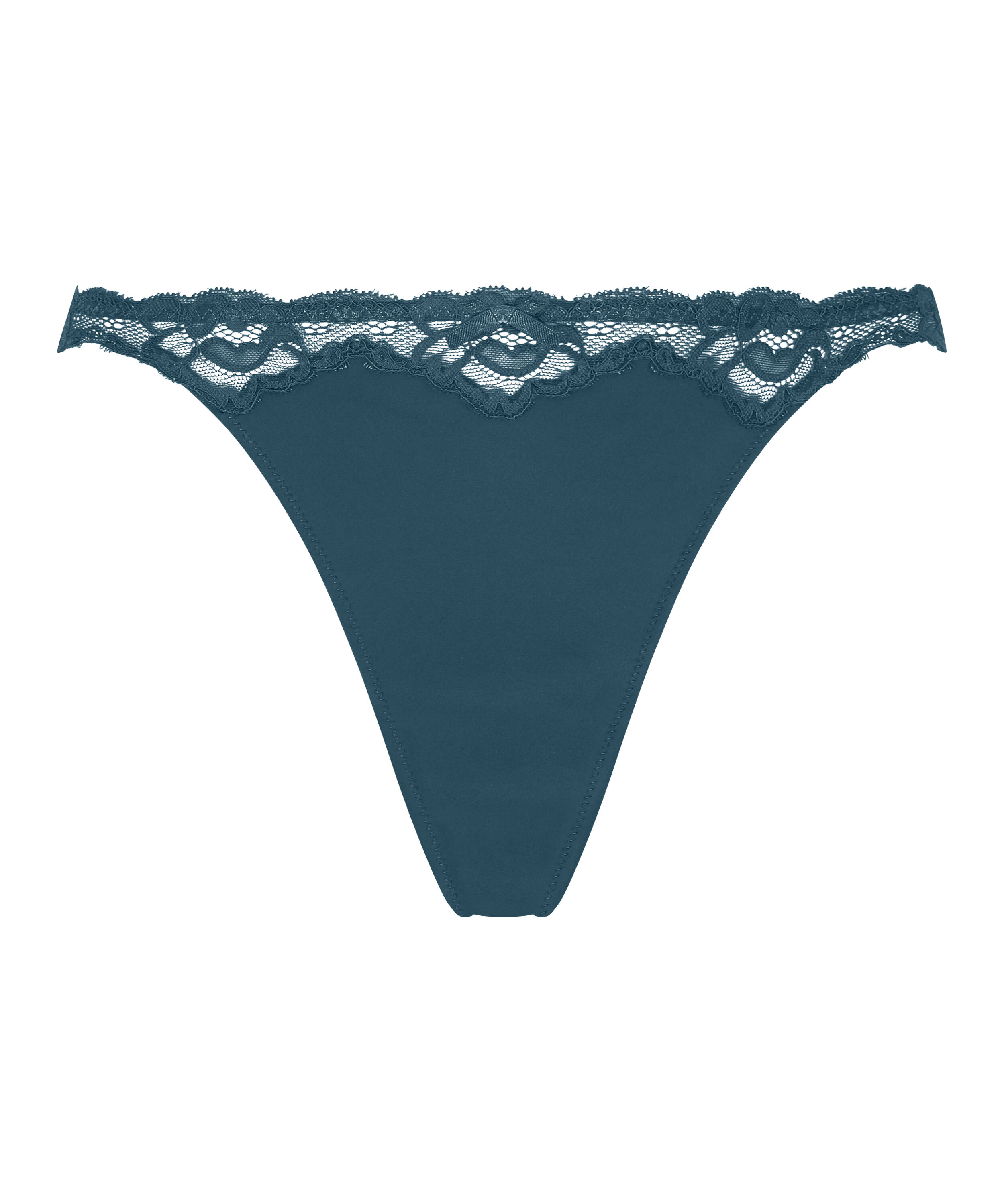Lace & Shine Thong, Blue