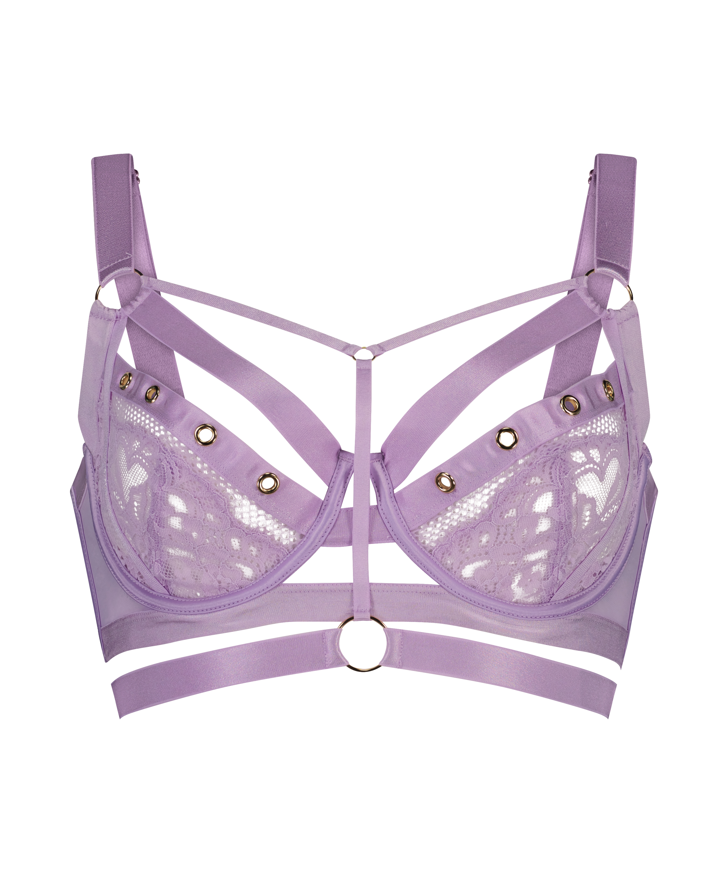 Sadie Non-Padded Longline Underwired Bra, Purple, main