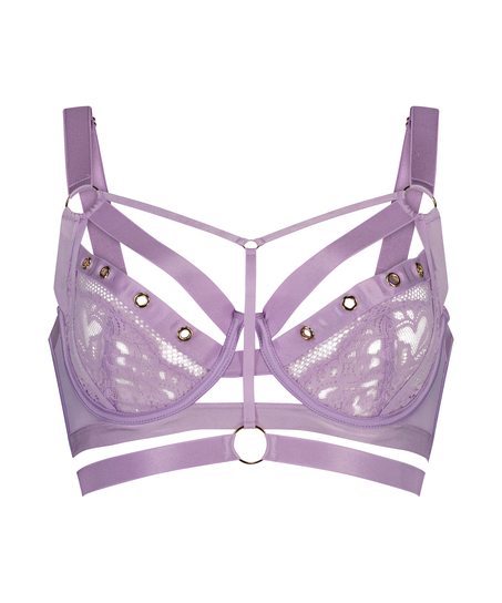 Sadie Non-Padded Longline Underwired Bra, Purple