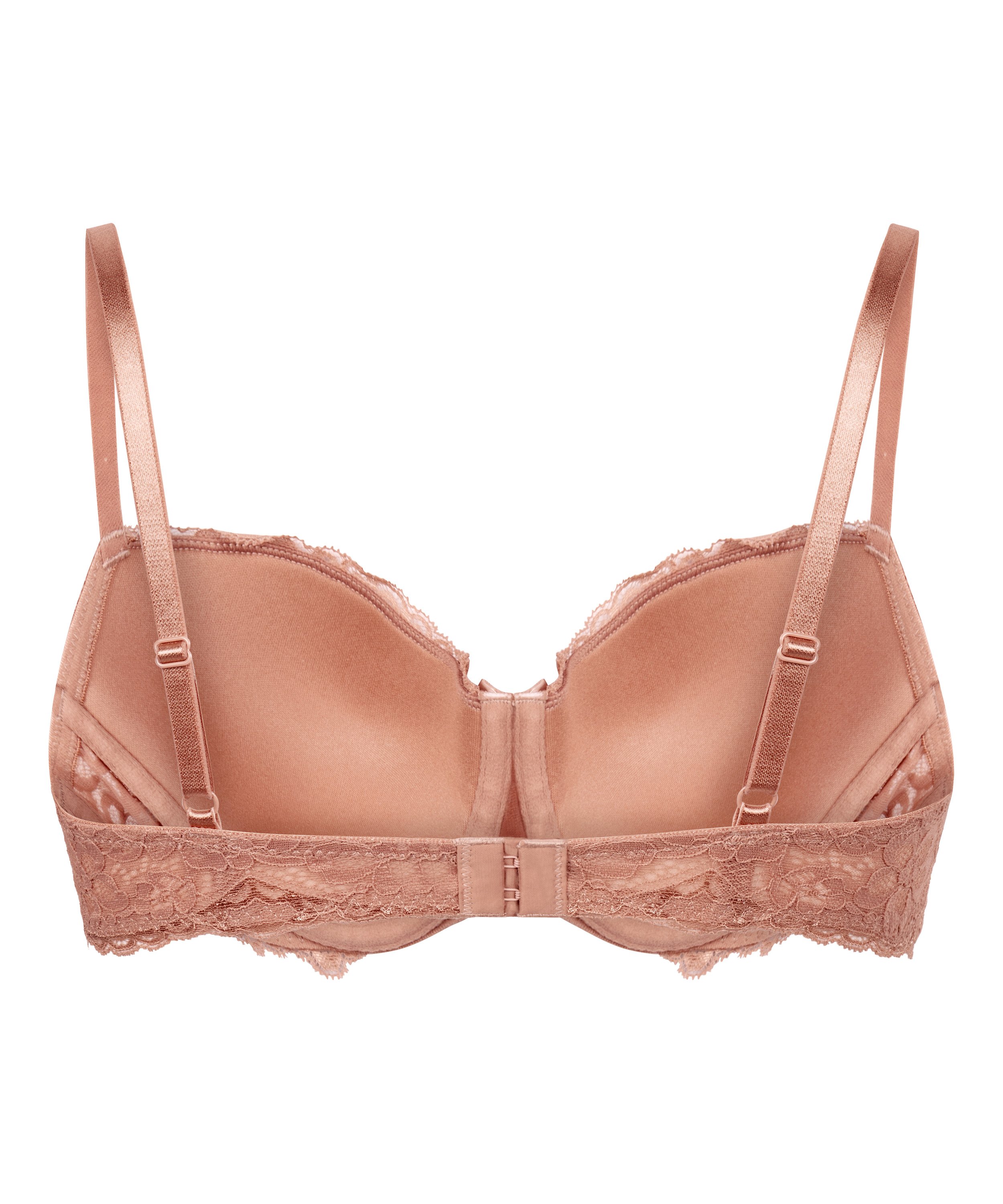Marine Padded Underwired Bra, Brown, main
