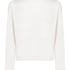Long-sleeved Knitted Ribbed Pyjama Top, White