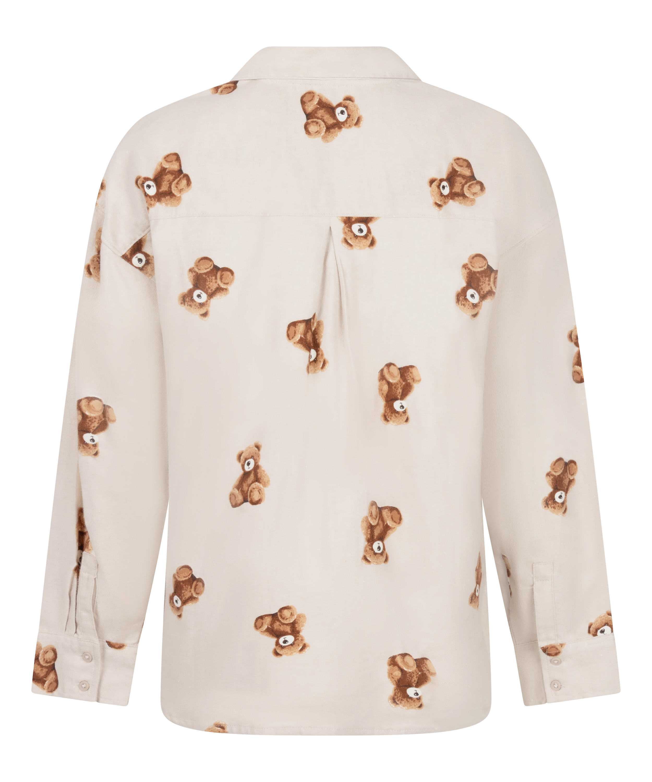 Jacket Flannel Twill Bear, Beige, main