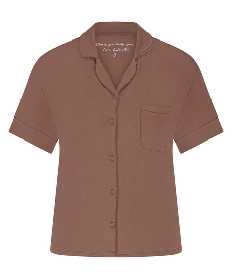 Essential Jersey Short-Sleeved Jacket, Brown