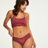 V-shaped Brazilian knickers mesh, Red