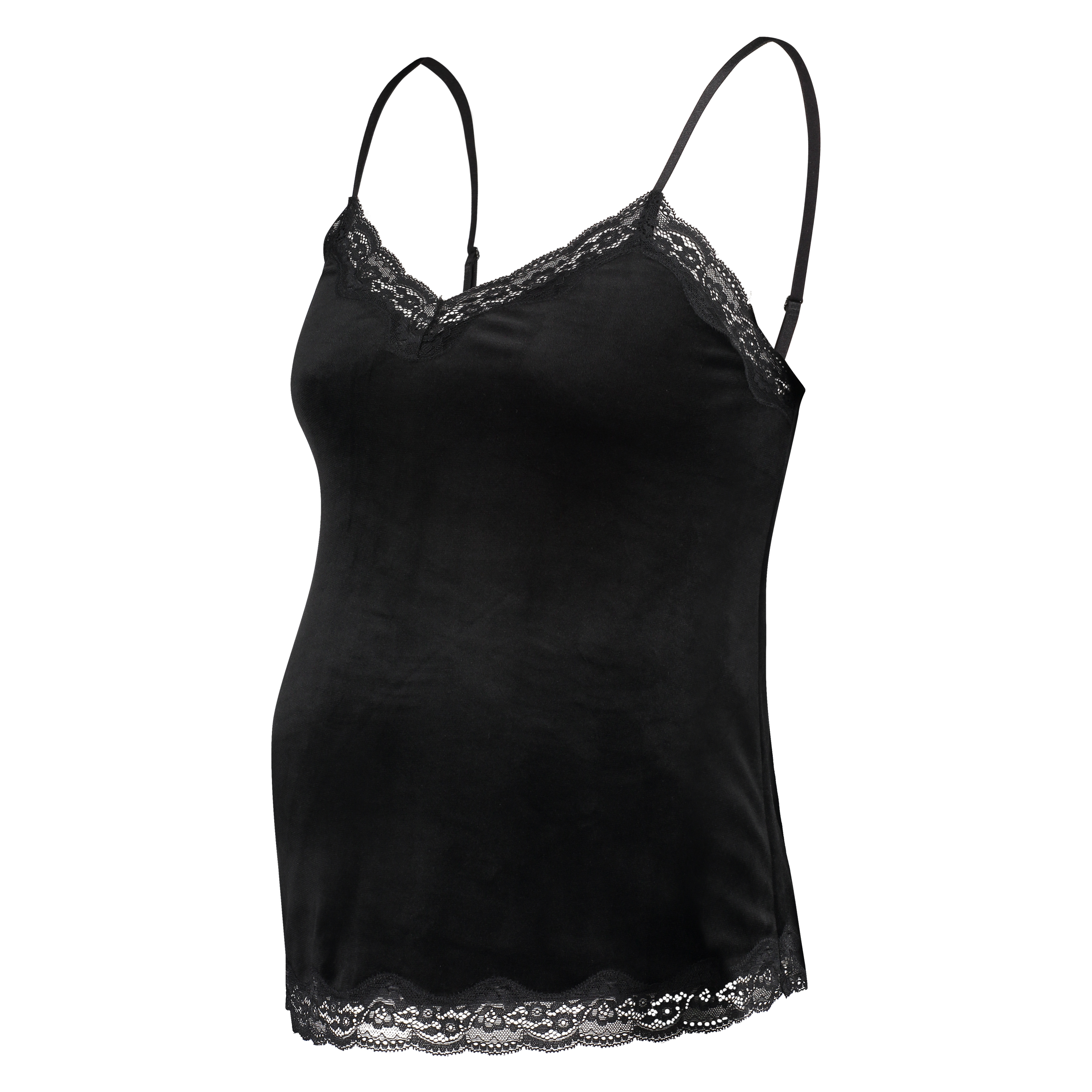 Maternity Velours cami, Black, main