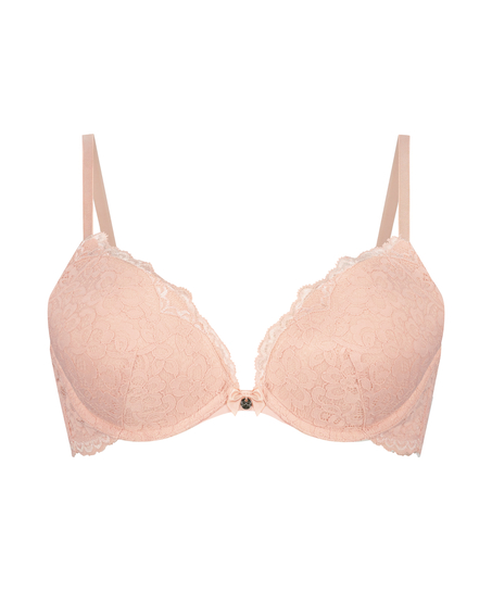 Marine Padded Push-Up Underwired Bra, Pink