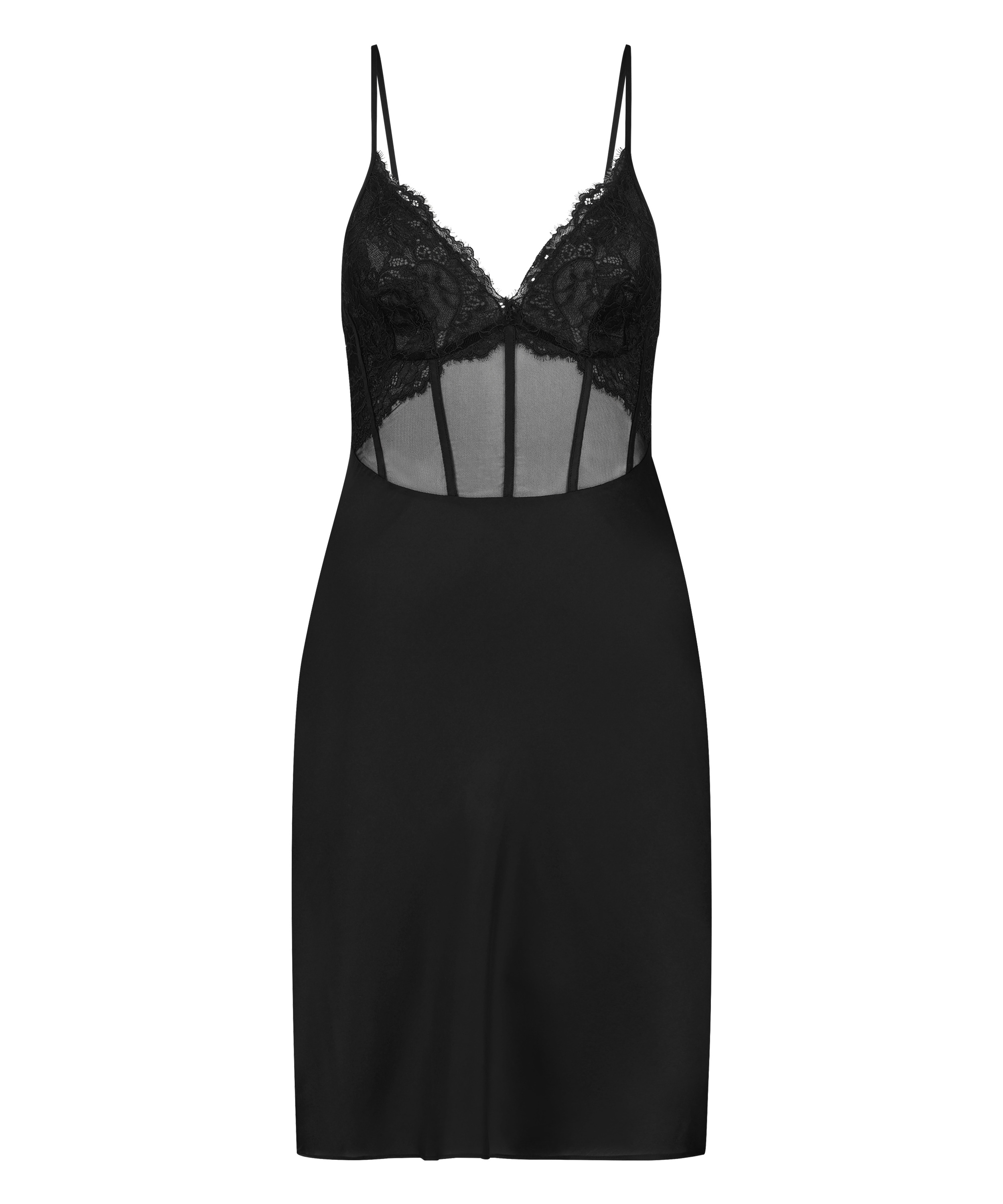 Lora Slip Dress, Black, main