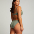 Scallop Padded Strapless Underwired Bikini Top Cup E +, Green