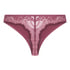 Lace Back Invisible Thong, Purple