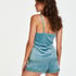 Velours Lace Cami Top, Green