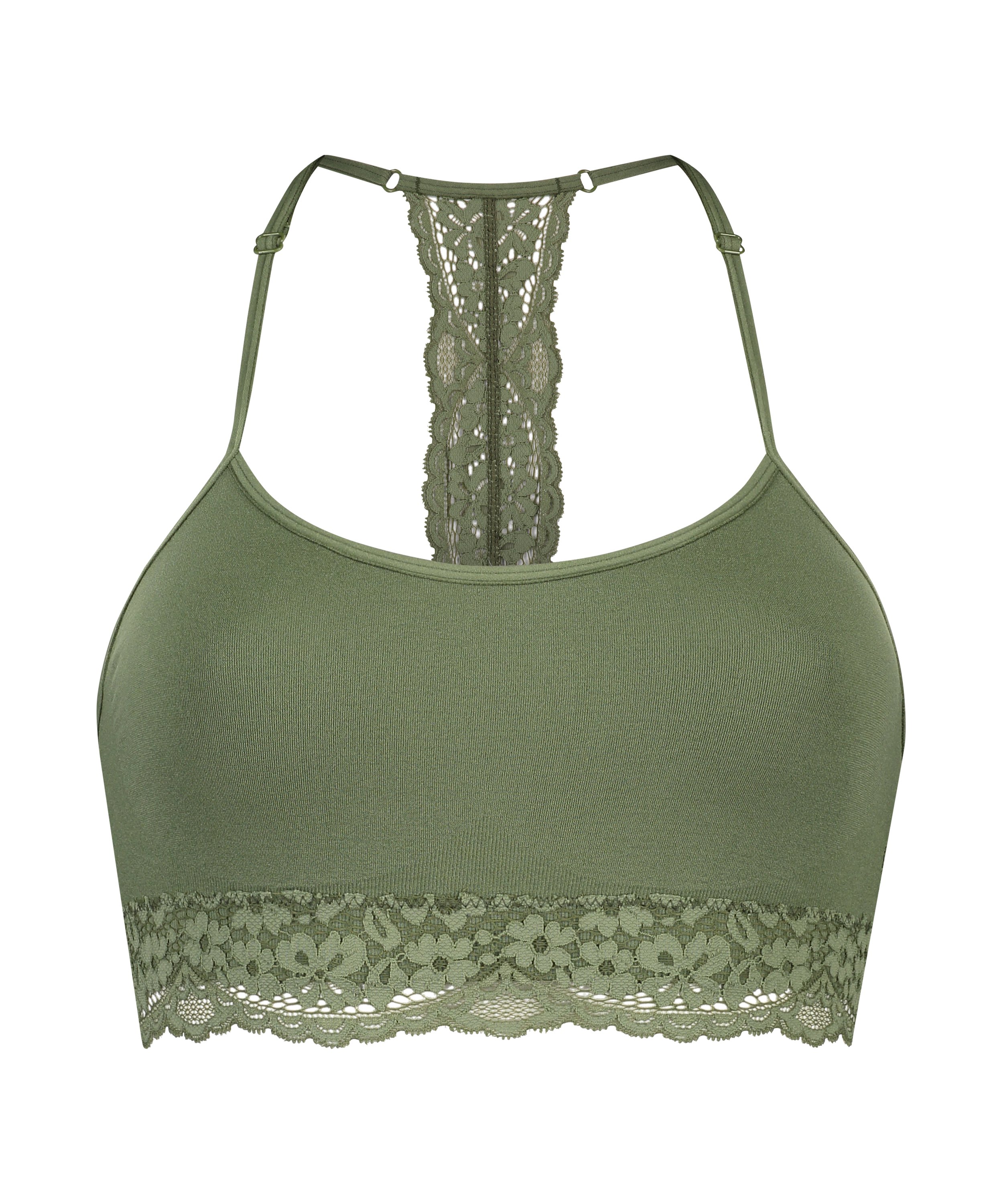 Marine seamless bralette, Green, main