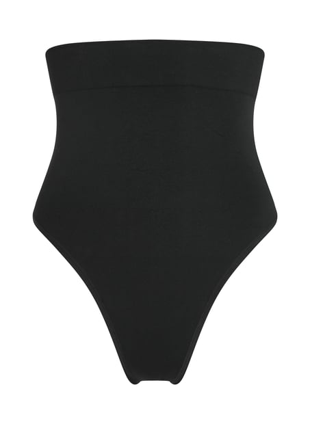 Seamless Enhancing High Waisted Thong, Black