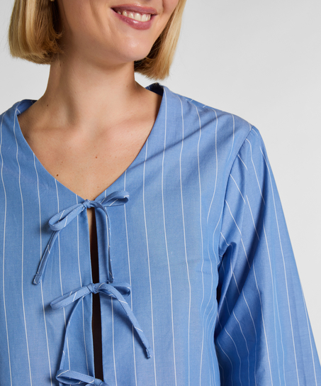 Striped Pyjama Jacket, Blue