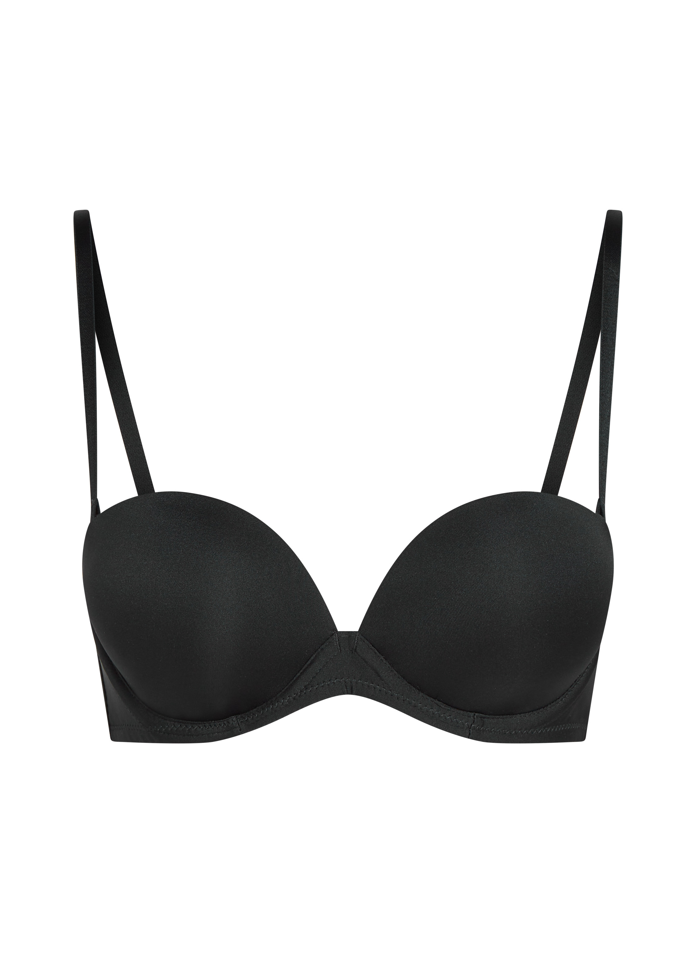 Padded Underwired Strapless Maximizer Bra, Black, main